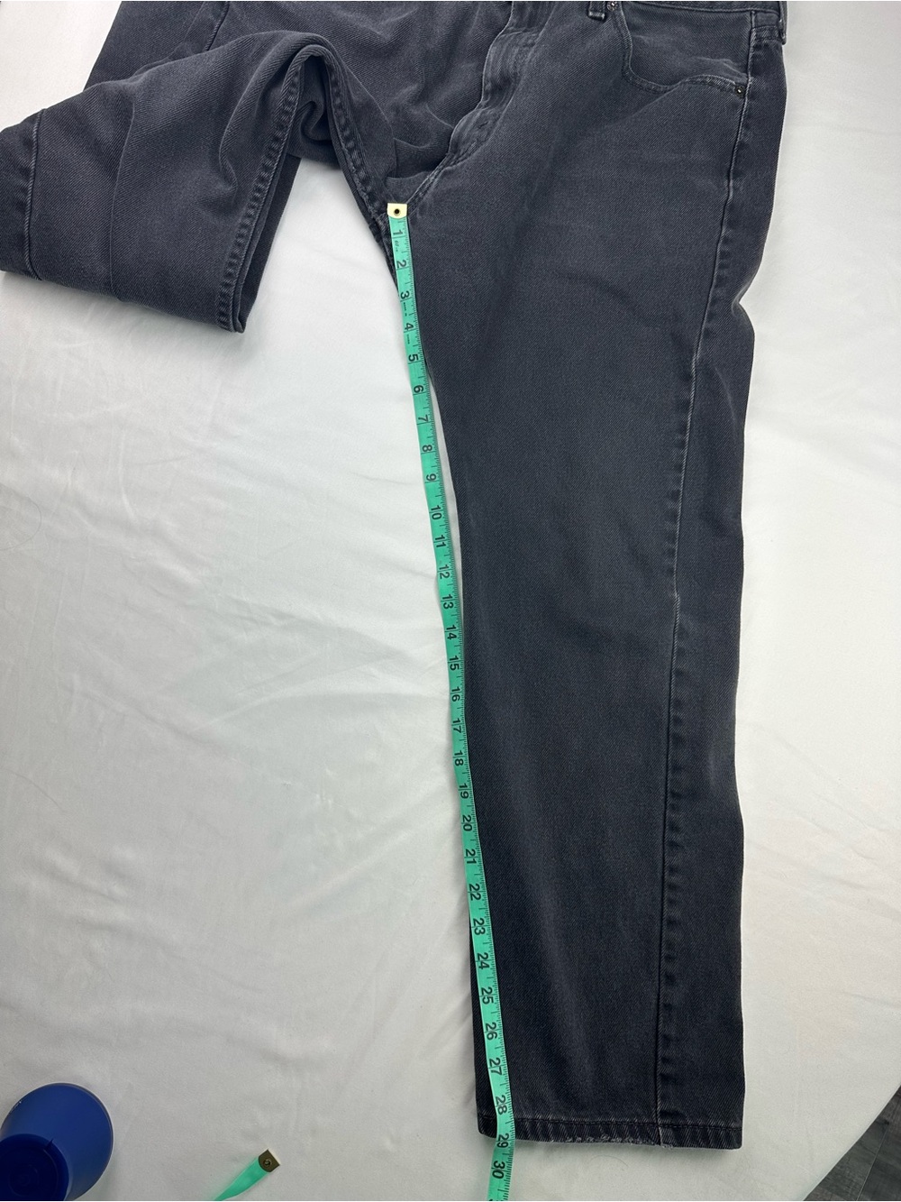 Levi’s 505 Men’s Straight Leg Faded Black Denim Jeans Vintage Classic Grunge - Picture 13 of 14